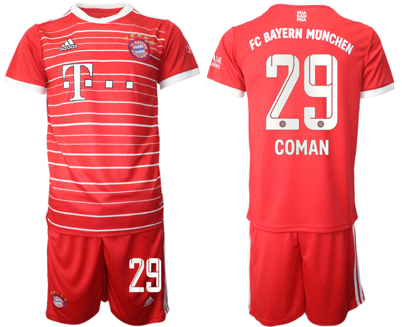 Men 2022-2023 Club Bayern Munich home Red #29 Adidas Soccer Jersey->customized soccer jersey->Custom Jersey